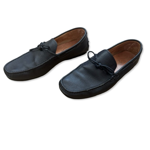 Tod\'s Navy Leather Slip-On Loafers Driving Shoe main image 9